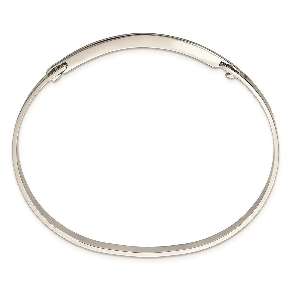 Chisel Jewelry Stainless Steel Polished Flexible 4.75mm Bangle