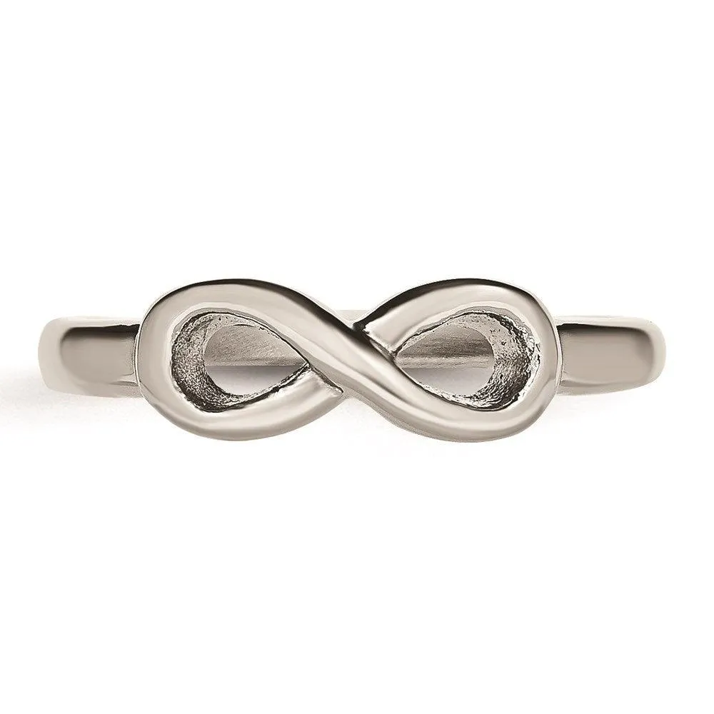 Chisel Jewelry Stainless Steel Polished Infinity Symbol Ring