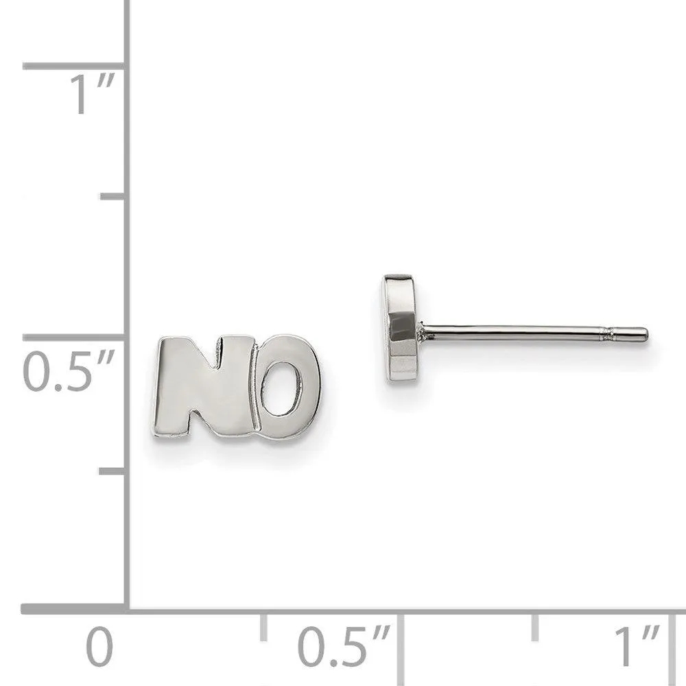 Chisel Jewelry Stainless Steel Polished NO Post Earrings