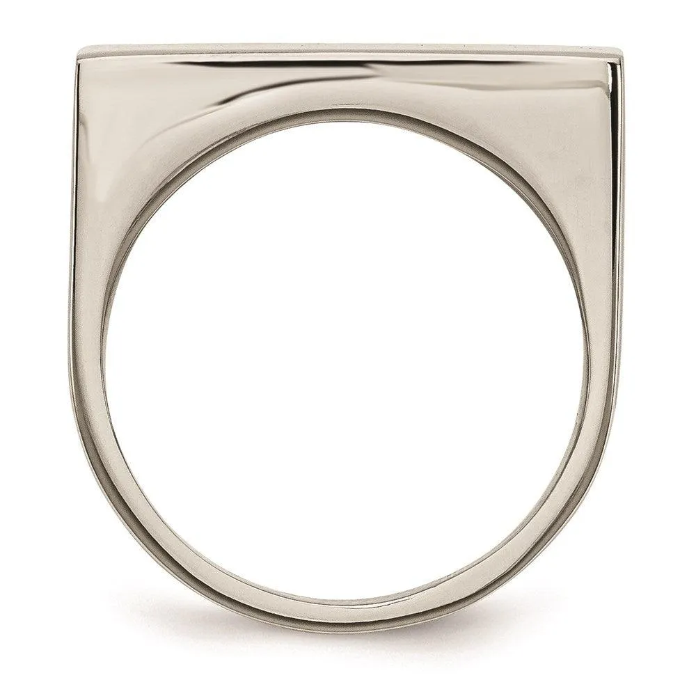 Chisel Jewelry Stainless Steel Polished Signet Ring