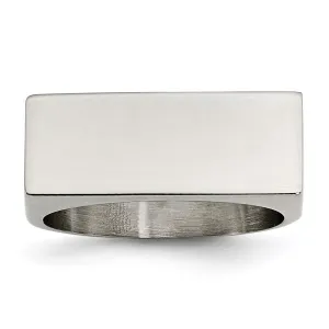 Chisel Jewelry Stainless Steel Polished Signet Ring