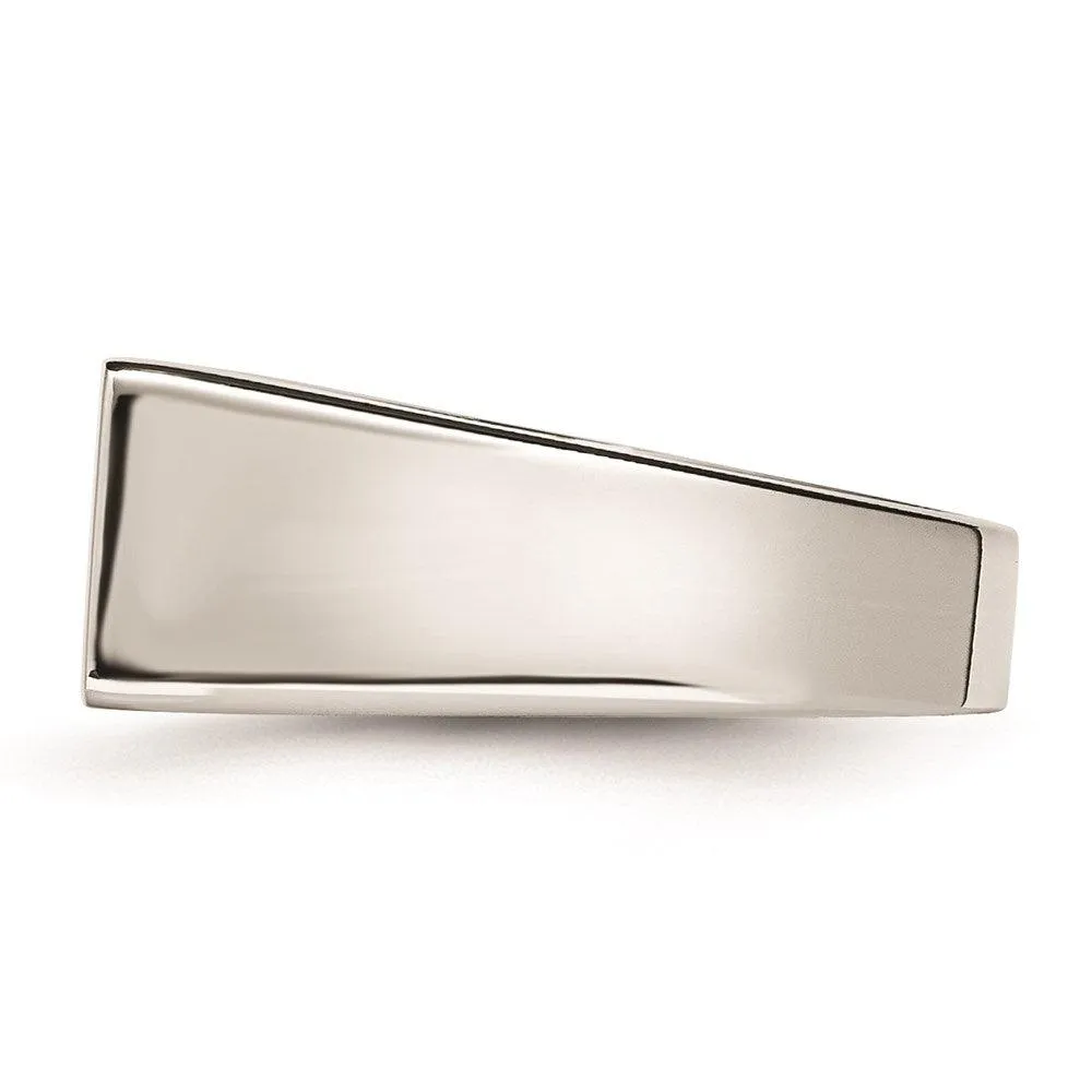 Chisel Jewelry Stainless Steel Polished Signet Ring