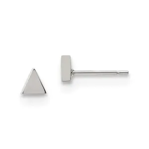Chisel Jewelry Stainless Steel Polished Triangle Post Earrings