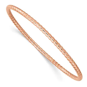 Chisel Jewelry Stainless Steel Rose IP-plated Bangle