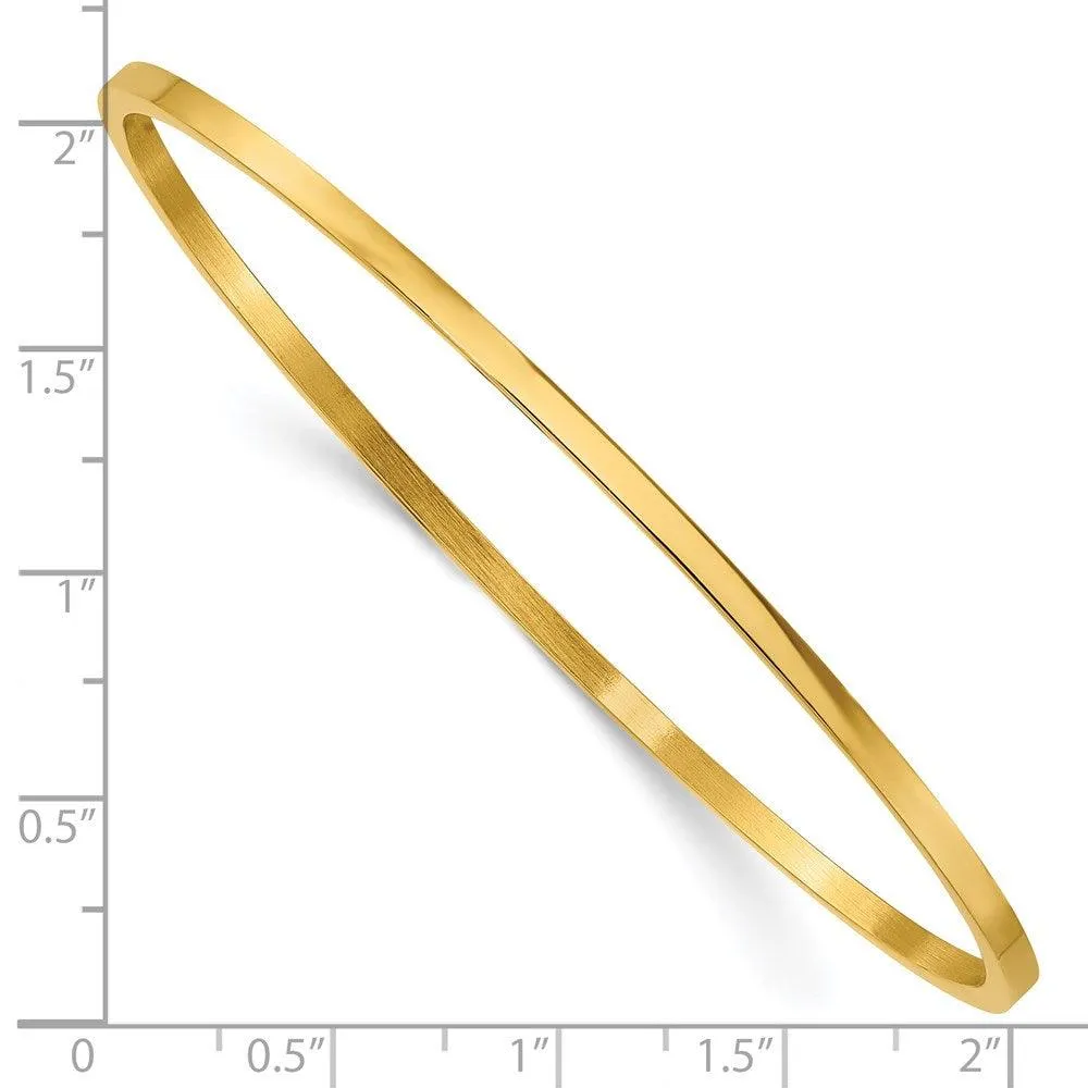 Chisel Jewelry Stainless Steel Yellow IP Plated Bangle