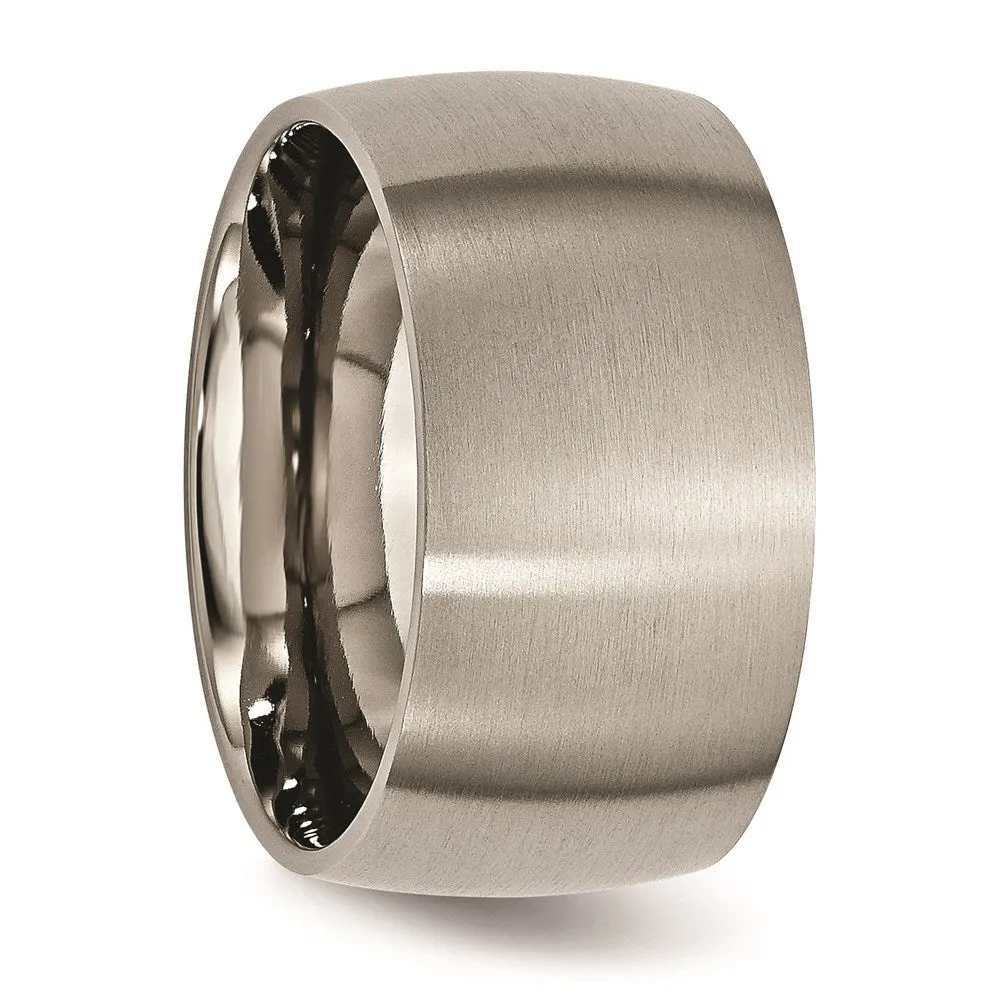 Chisel Jewelry Titanium 12mm Brushed Band | TB116