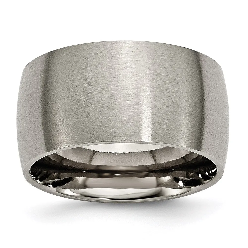 Chisel Jewelry Titanium 12mm Brushed Band | TB116