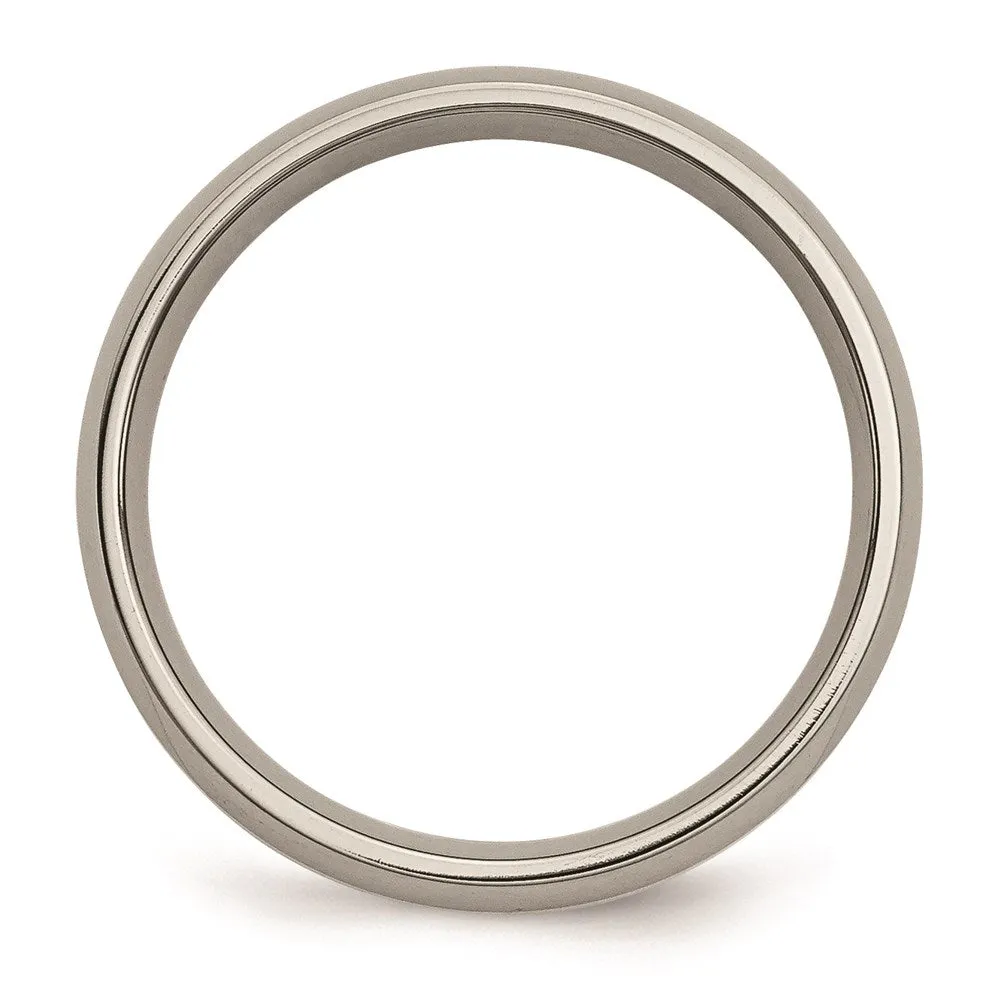 Chisel Jewelry Titanium 14k Yellow Inlay 5mm Polished Band | TB221