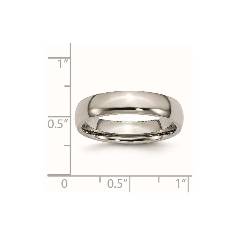 Chisel Jewelry Titanium 5mm Polished Band | TB159