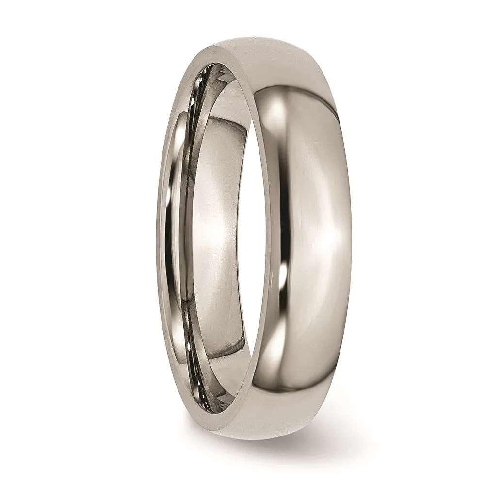 Chisel Jewelry Titanium 5mm Polished Band | TB159