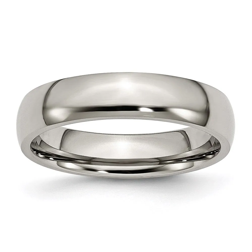 Chisel Jewelry Titanium 5mm Polished Band | TB159