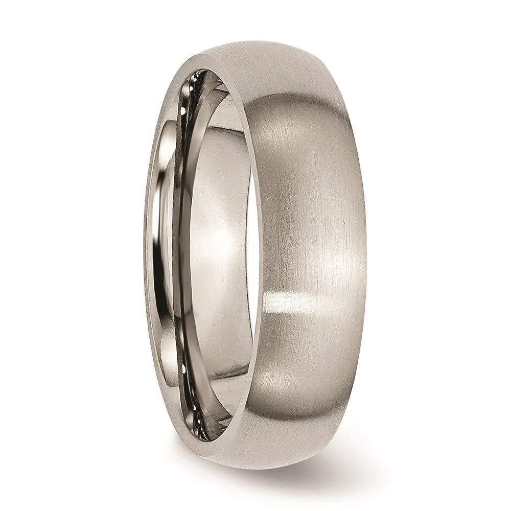 Chisel Jewelry Titanium 6mm Brushed Band | TB25