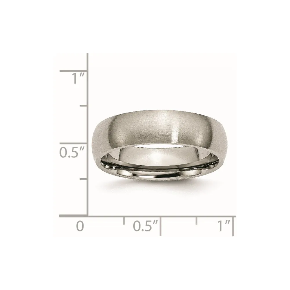 Chisel Jewelry Titanium 6mm Brushed Band | TB25