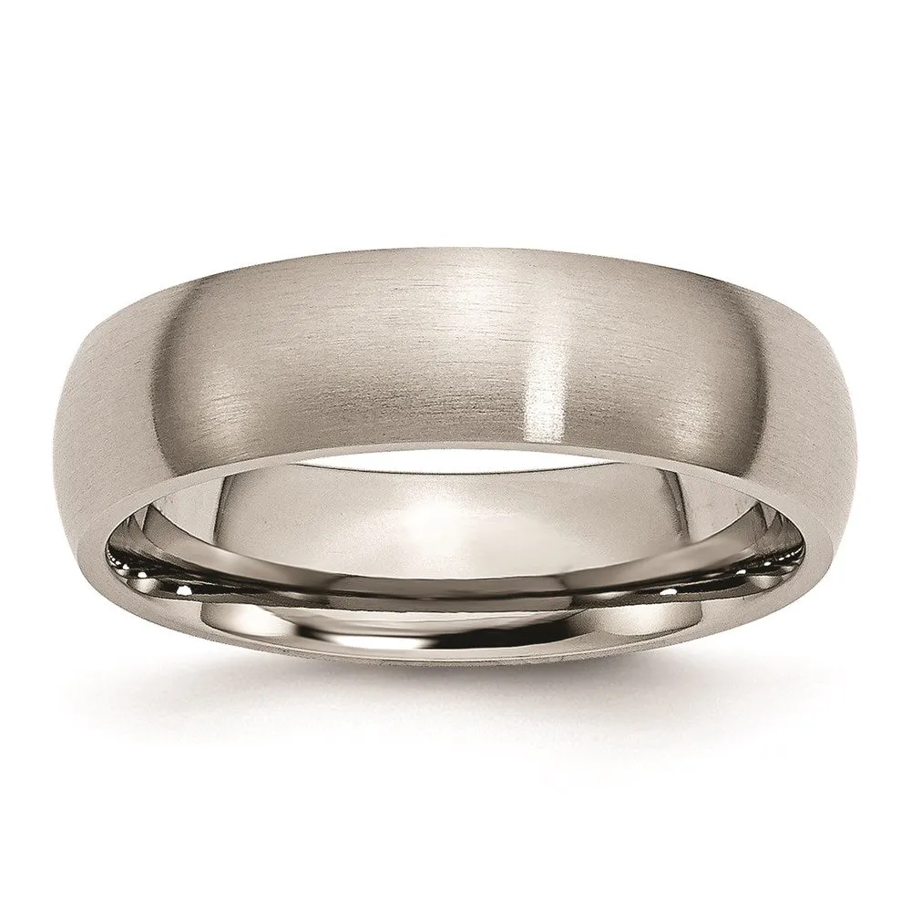 Chisel Jewelry Titanium 6mm Brushed Band | TB25