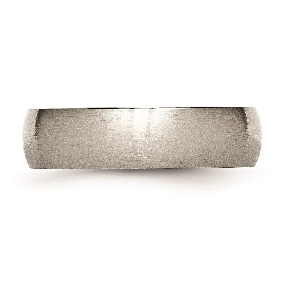 Chisel Jewelry Titanium 6mm Brushed Band | TB25