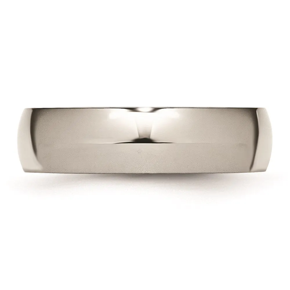Chisel Jewelry Titanium 6mm Polished Band | TB1
