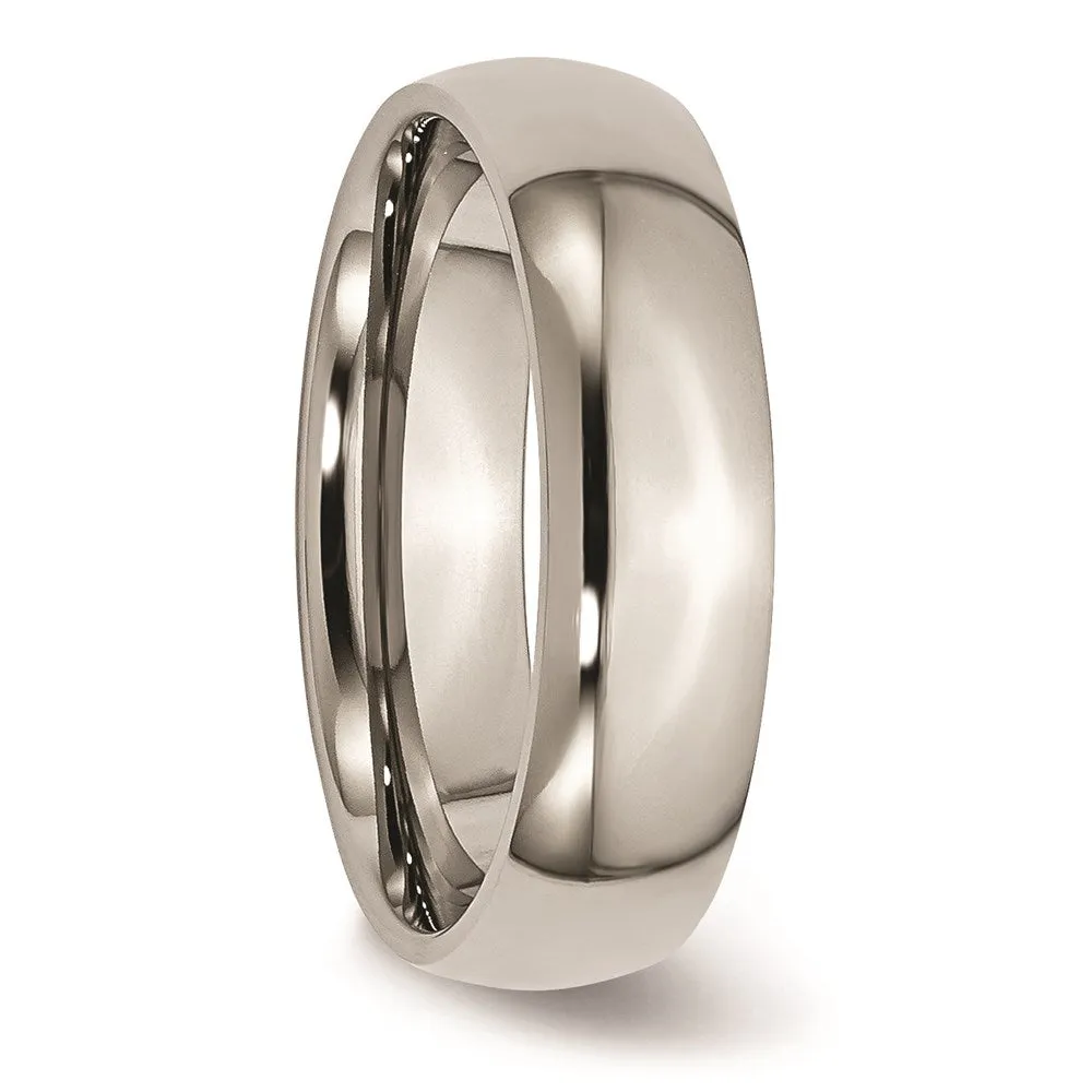 Chisel Jewelry Titanium 6mm Polished Band | TB1