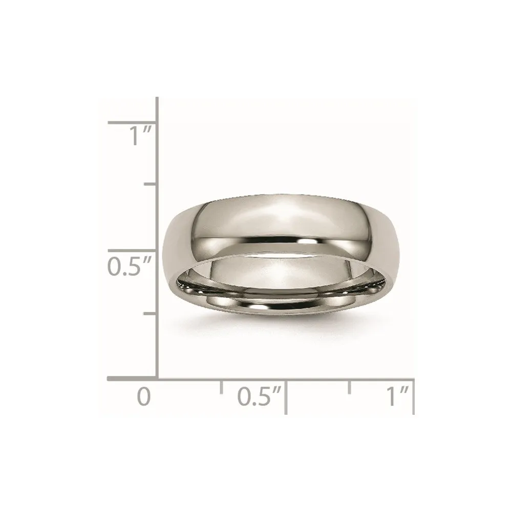 Chisel Jewelry Titanium 6mm Polished Band | TB1