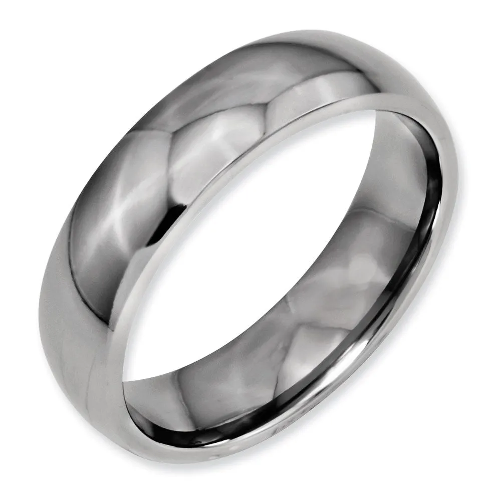 Chisel Jewelry Titanium 6mm Polished Band | TB1