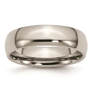 Chisel Jewelry Titanium 6mm Polished Band | TB1