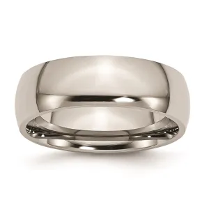 Chisel Jewelry Titanium 7mm Polished Band | TB22