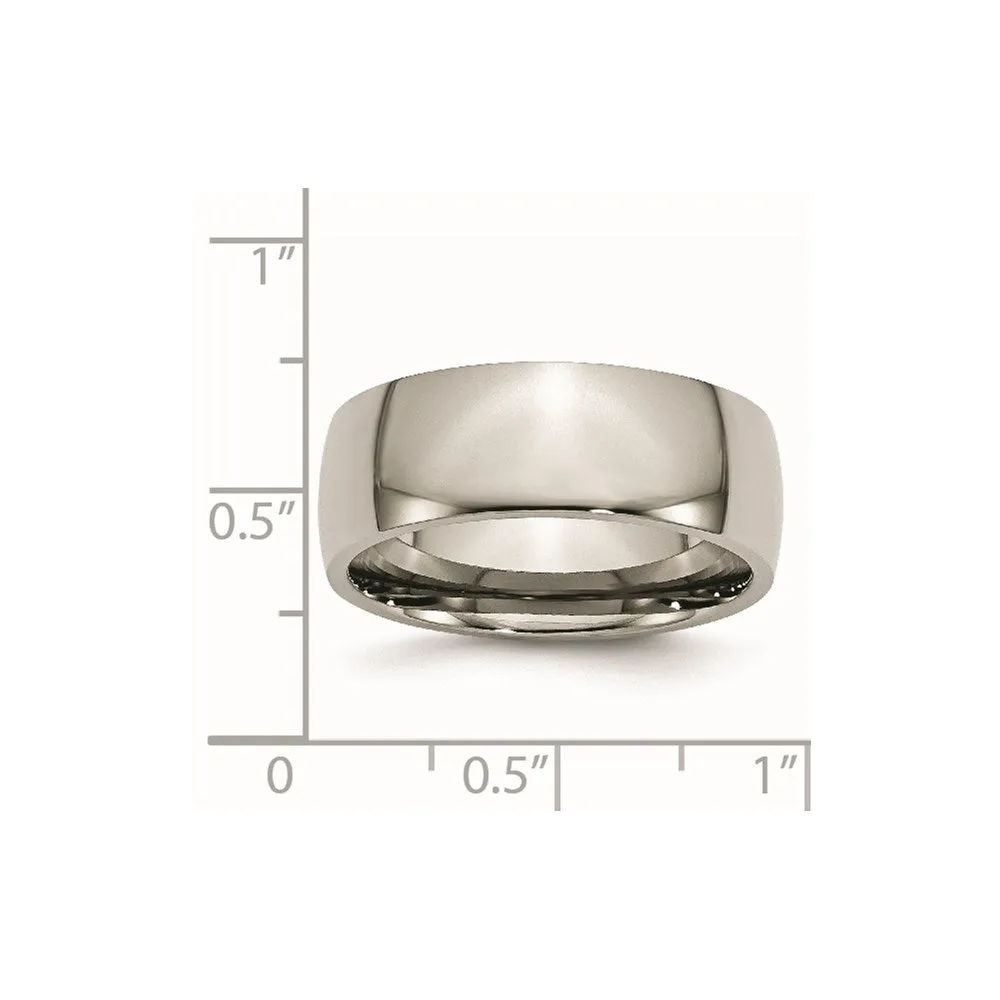 Chisel Jewelry Titanium 8mm Polished Band | TB2