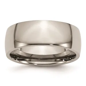 Chisel Jewelry Titanium 8mm Polished Band | TB2