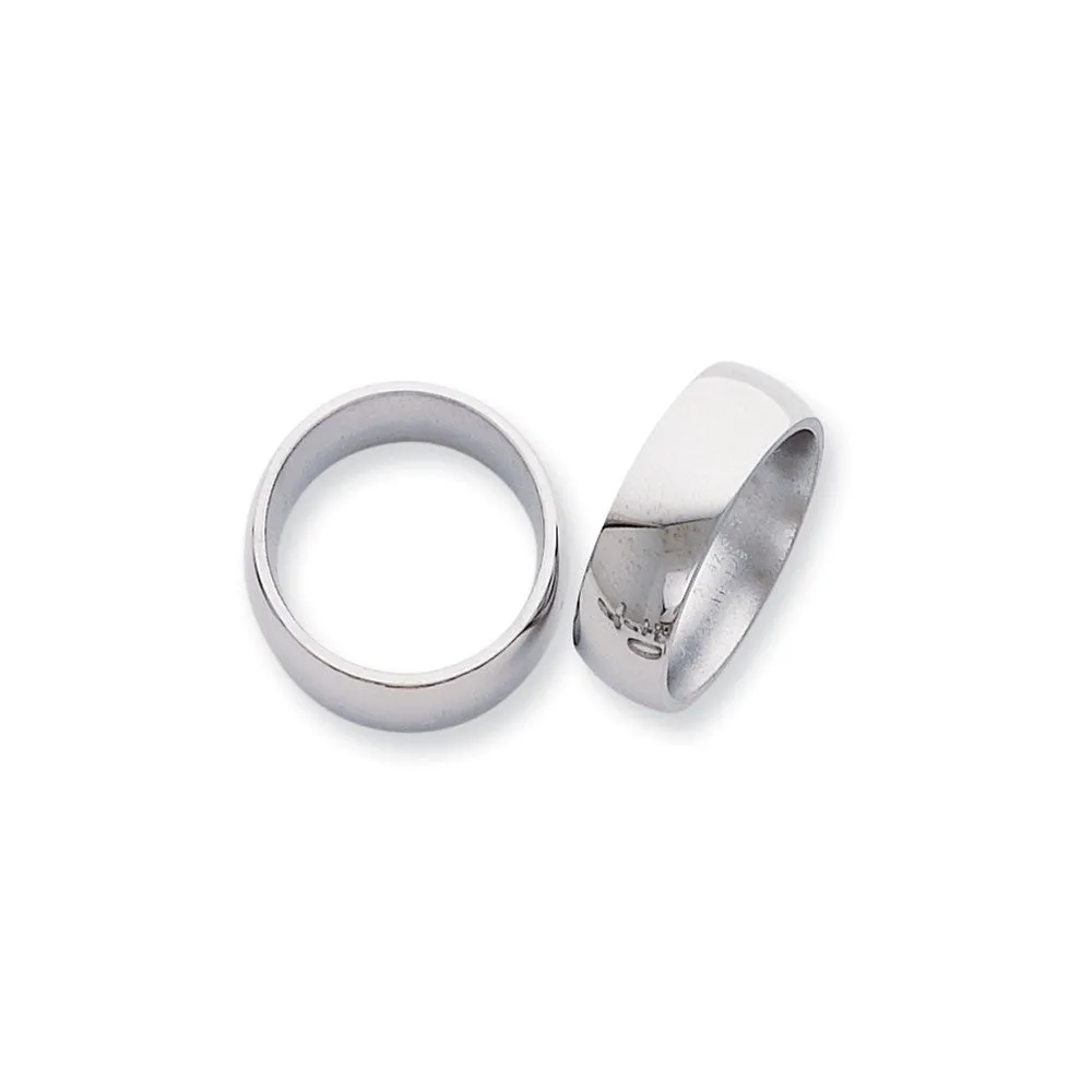 Chisel Jewelry Titanium 8mm Polished Band | TB2