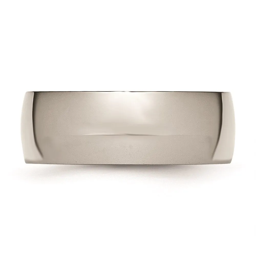 Chisel Jewelry Titanium 8mm Polished Band | TB2