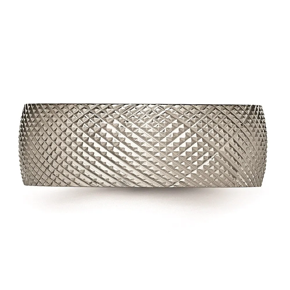 Chisel Jewelry Titanium 8mm Textured Band | TB339