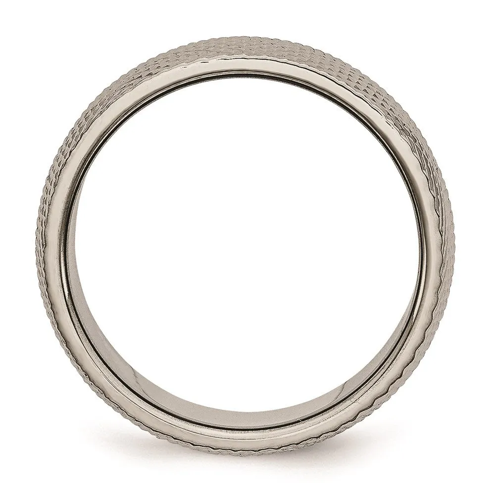 Chisel Jewelry Titanium 8mm Textured Band | TB339