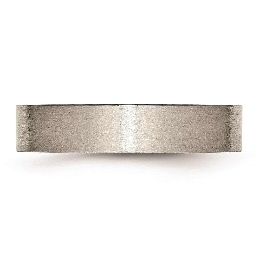 Chisel Jewelry Titanium Flat 5mm Brushed Band | TB8