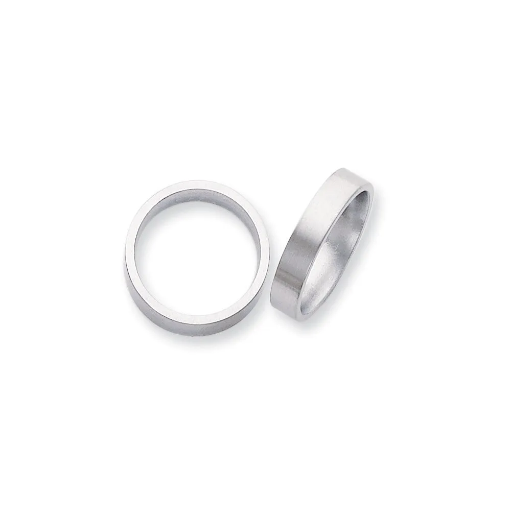Chisel Jewelry Titanium Flat 5mm Brushed Band | TB8