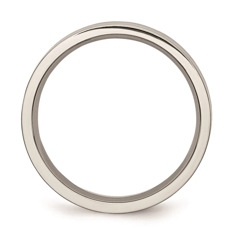 Chisel Jewelry Titanium Flat 5mm Brushed Band | TB8