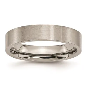 Chisel Jewelry Titanium Flat 5mm Brushed Band | TB8
