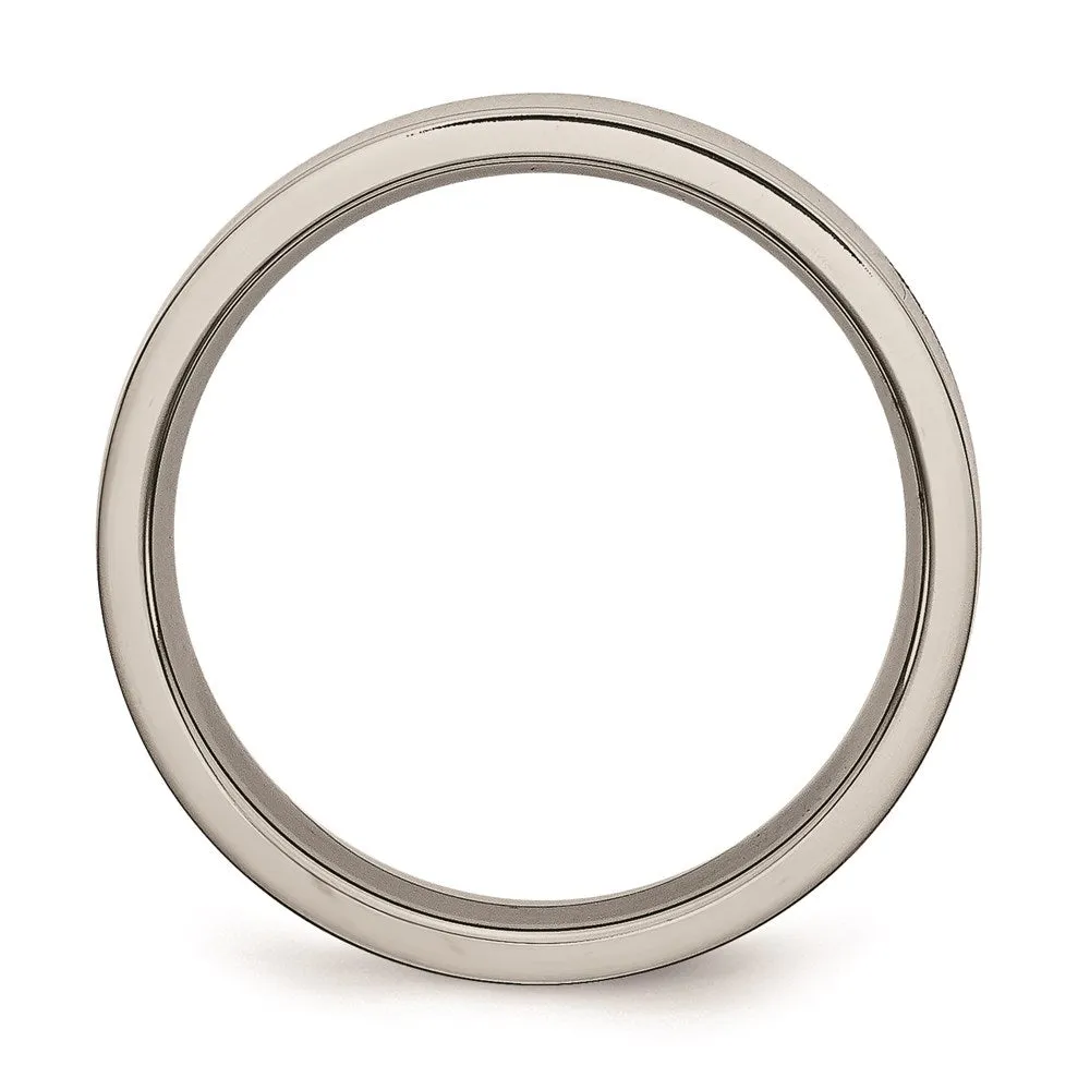 Chisel Jewelry Titanium Flat 5mm Polished Band | TB155