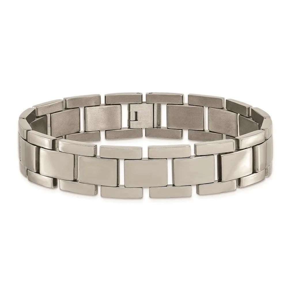 Chisel Jewelry Titanium Polished 8.5in Bracelet
