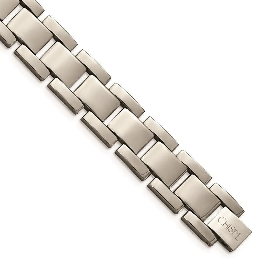 Chisel Jewelry Titanium Polished 8.5in Bracelet