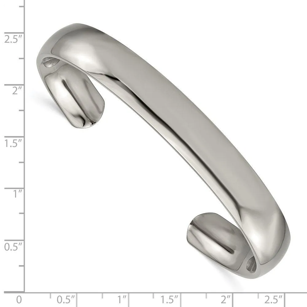 Chisel Jewelry Titanium Polished Cuff Bangle