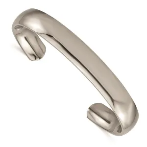 Chisel Jewelry Titanium Polished Cuff Bangle