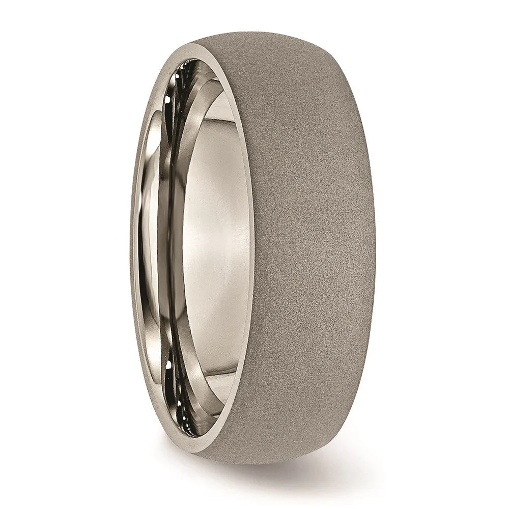Chisel Jewelry Titanium Stone Finish 7mm Band | TB110