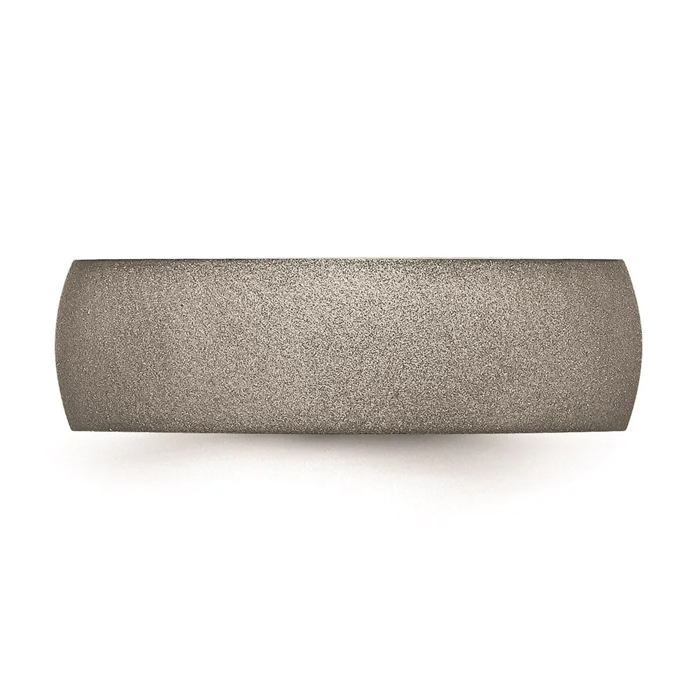 Chisel Jewelry Titanium Stone Finish 7mm Band | TB110