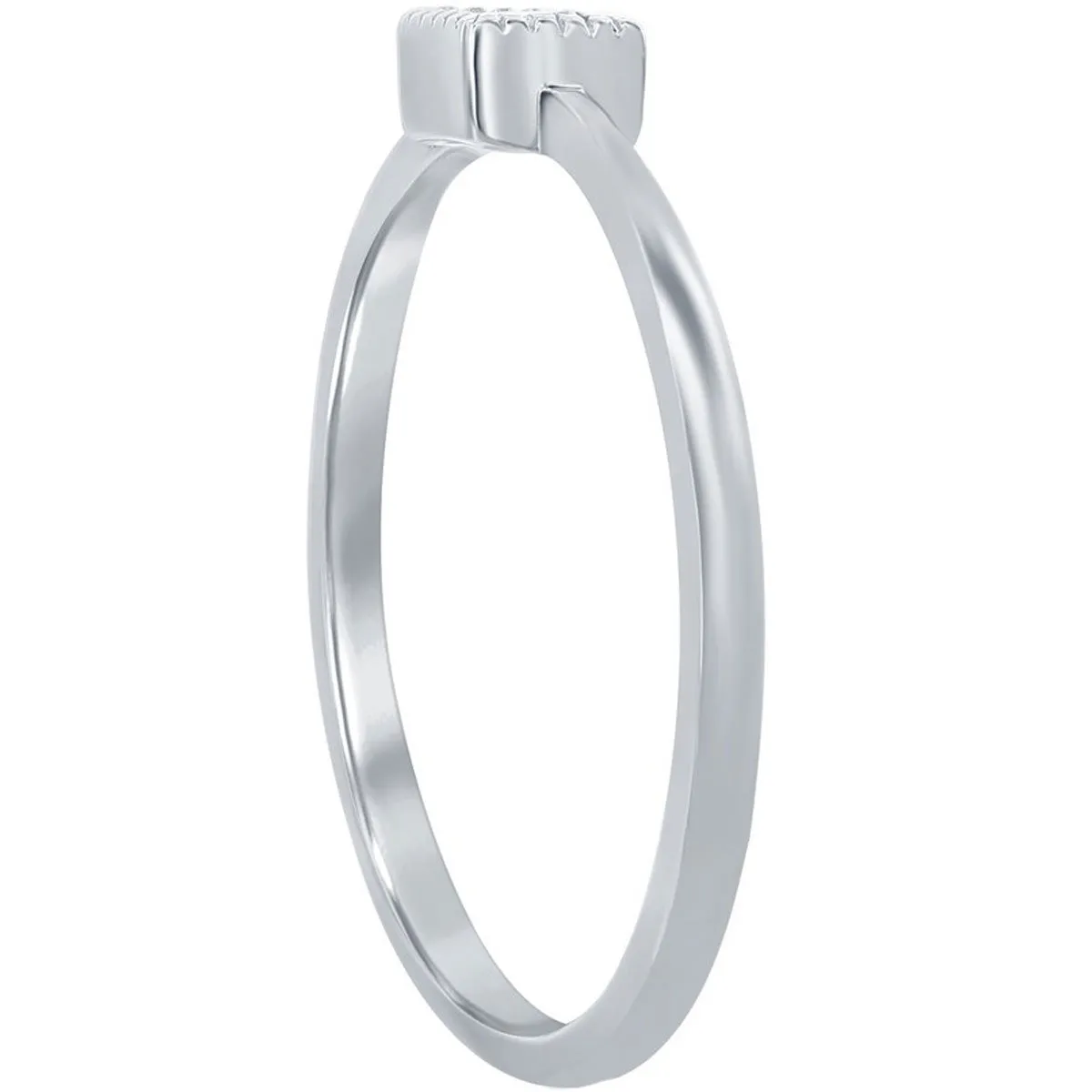 Classic Jewelry Classic Women's Sterling Silver Square CZ Ring - W-2752