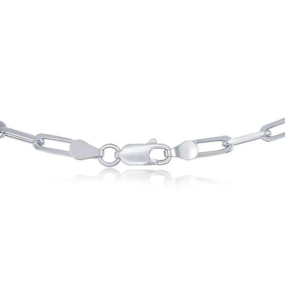 Classic Jewelry Sterling Silver 3.2mm Paper Clip Chain, 20"