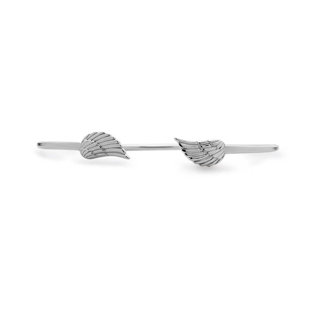 Classic Jewelry Sterling Silver Angel Wings Bangle