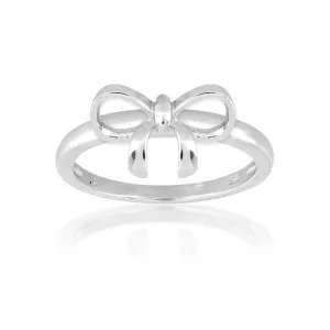 Classic Jewelry Sterling Silver Bow Ring - W-9821