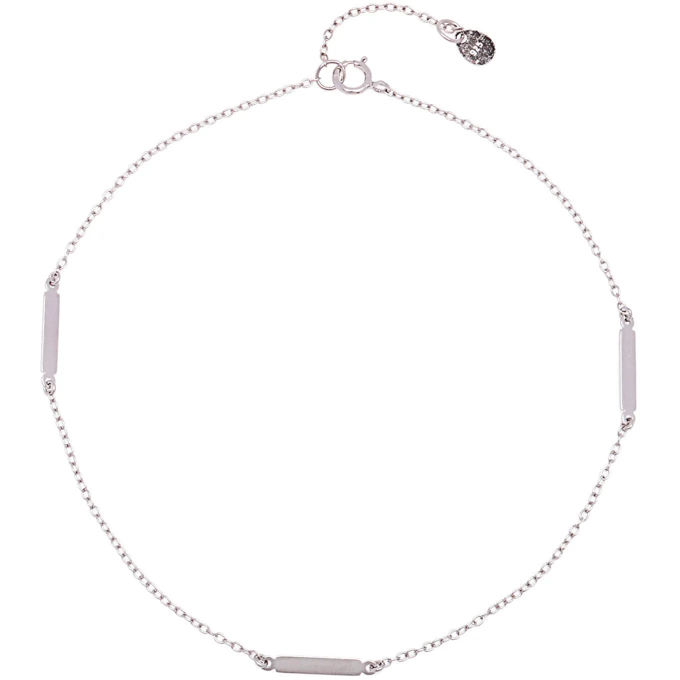 Classic Jewelry Sterling Silver Triple Bar Anklet
