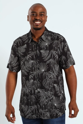Classic fashion pieces Eco Rayon Jungle Snake Shirt - Black Minimalist fashion