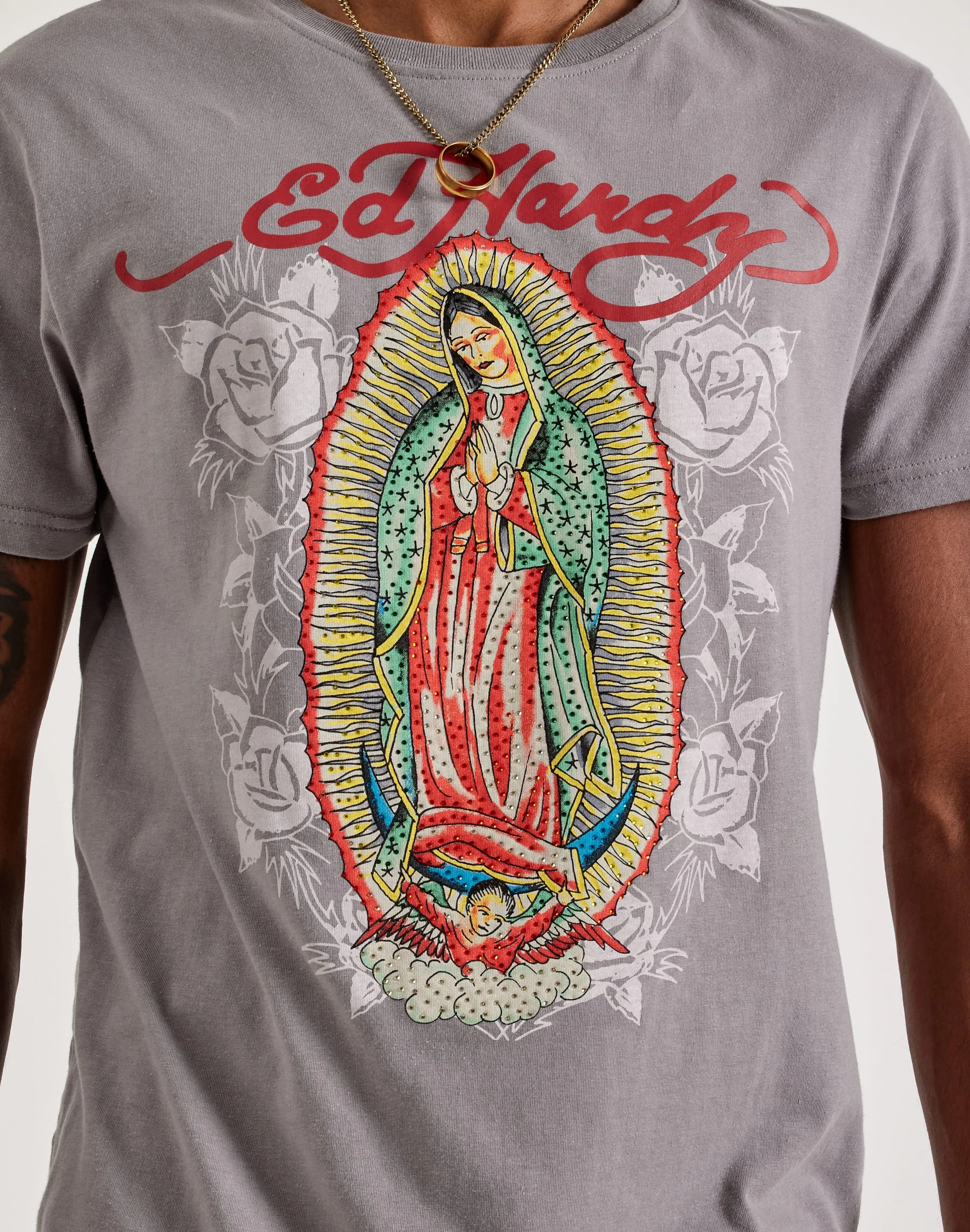 Classic fashion pieces Ed Hardy Mary Rhinestone Tee