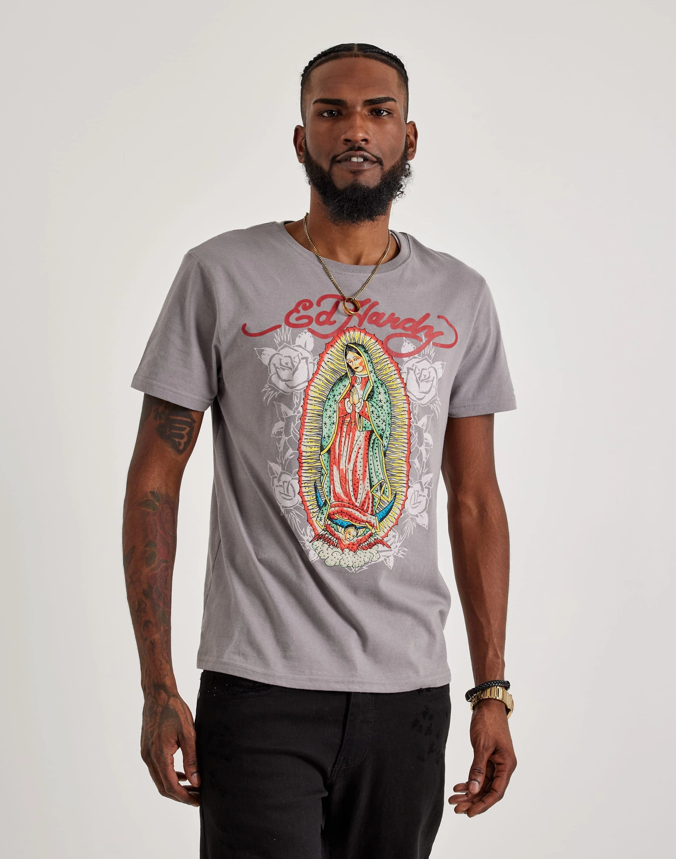 Classic fashion pieces Ed Hardy Mary Rhinestone Tee Denim products